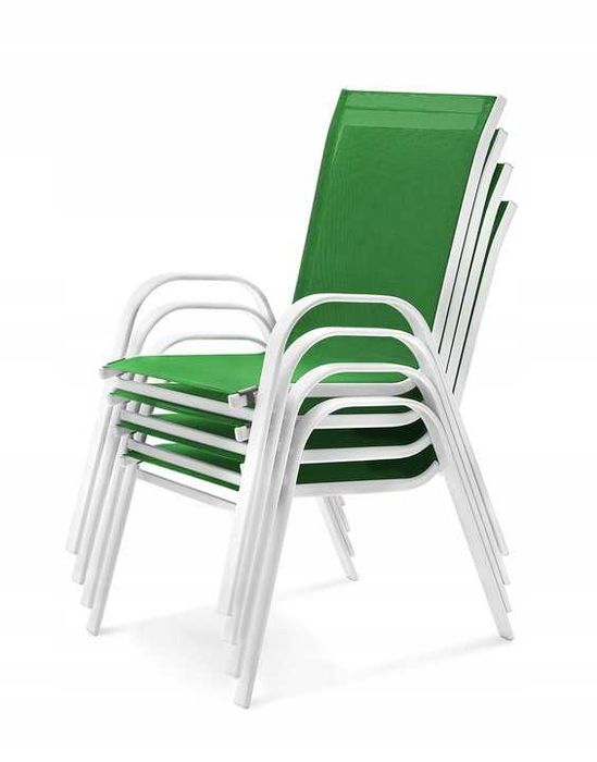 KRZESŁO OGRODOWE Na Taras Balkon Ogród Fotel Krzesła Zielone