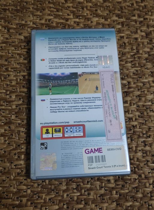 Smash Court Tennis 3 jogo PSP