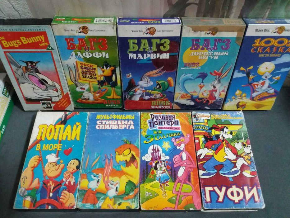 Видеокассеты Мультфильмы Шрек Дисней Ледниковый период