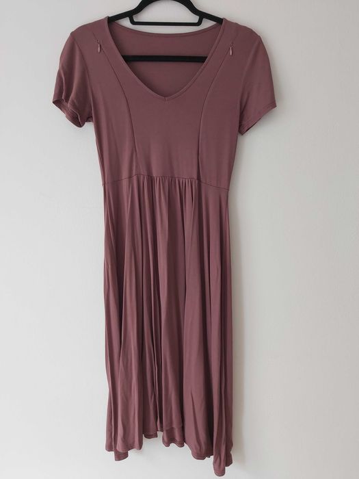 Sukienka ciążowa i do karmienia Mommy Chic rose brown