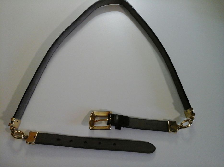 Cinto castanho com dourado para senhora (novo)