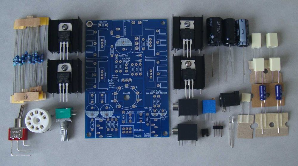 Zestaw DIY - wzmacniacz słuchawkowy lampowy