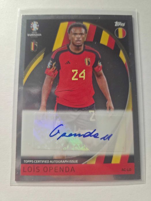Lois Openda Autograf 13/25 Euro 2024 Topps