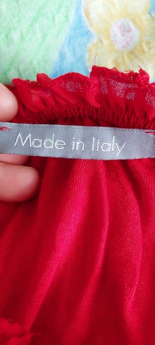Sukienka czerwona elegancka plisowana M L XL made in italy