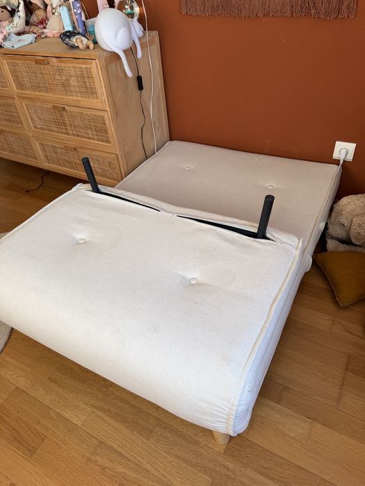 Sofa cama cinza claro