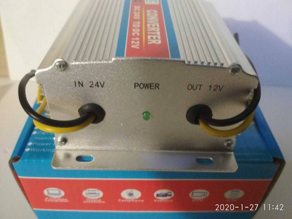 Адаптер, преобразователь 24V на 12V , 5A.