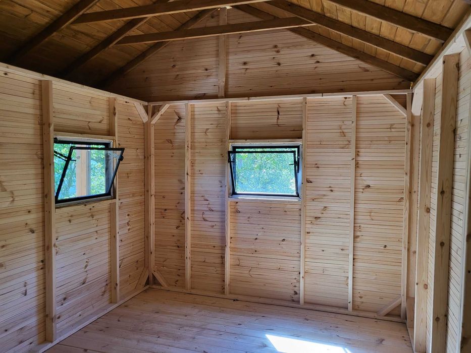 • • • • Domek letniskowy • • • • DAREK V 4x8 m z tarasem DREWNOTRIK