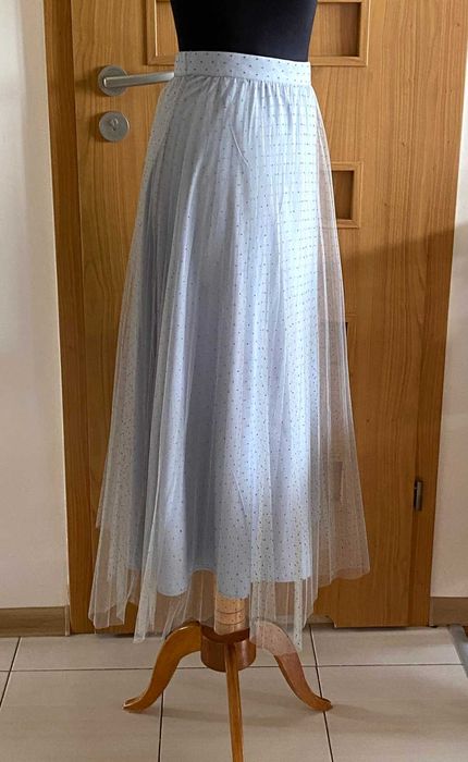 Spódnica plisowana tiul długa lato H&M roz.46
