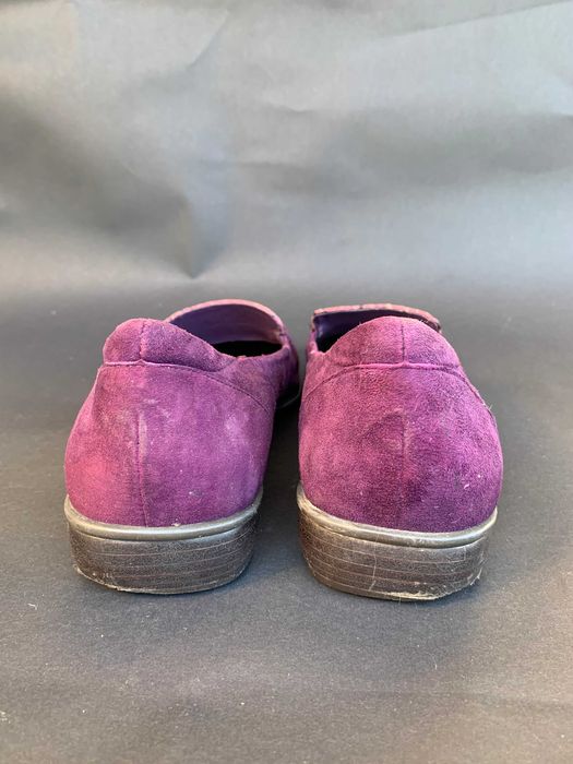 skórzane fioletowe mokasyny, rozm 38,5, Enzo Angiolini