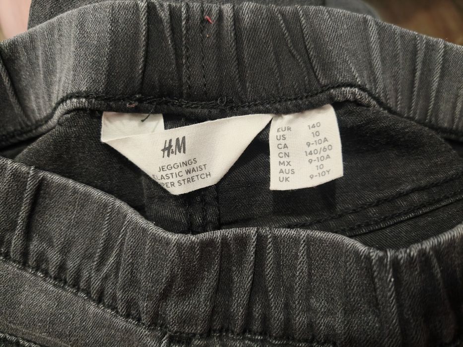 Spodnie jegginsy dziewczęce H&M 140