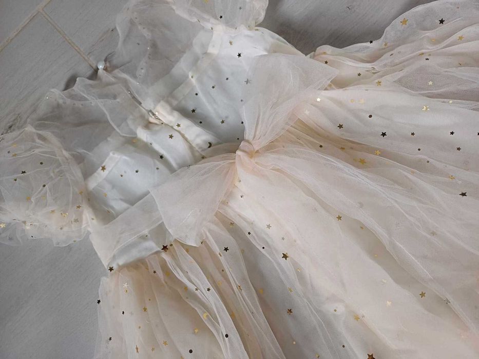 nowa elegancka sukienka tiulowa rozmiar 122-128