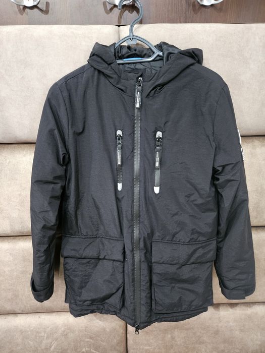 Kurtka jesienno zimowa czarna chłopięca  Cool Club Smyk rozmiar 152