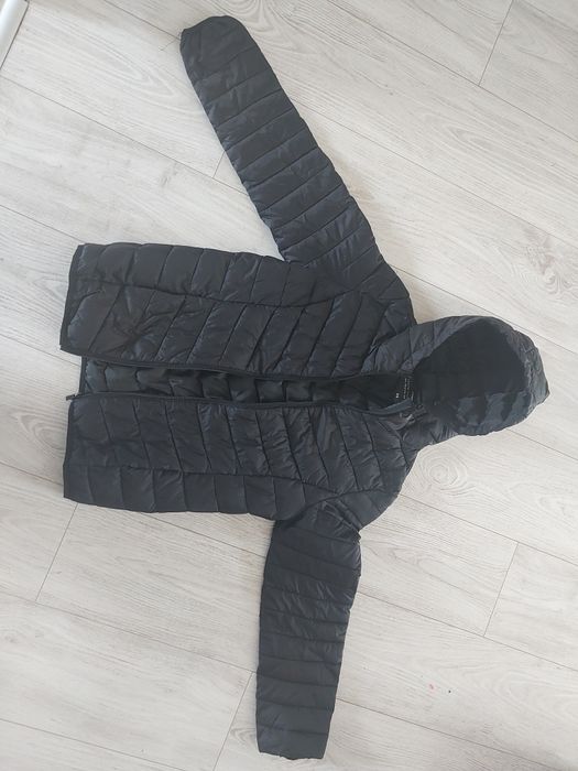 Kurtka czarna Sinsay XS przejściowa wiosenna z kapturem