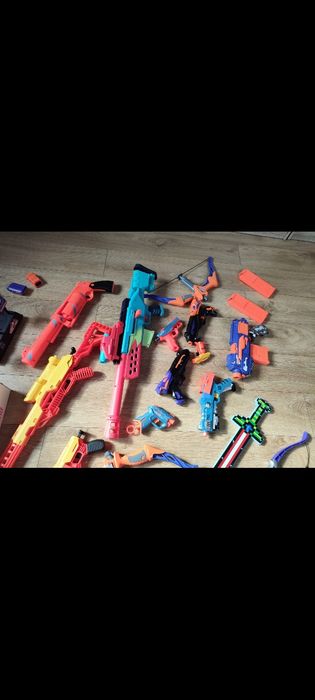 Pistolety NERF duzy zestaw