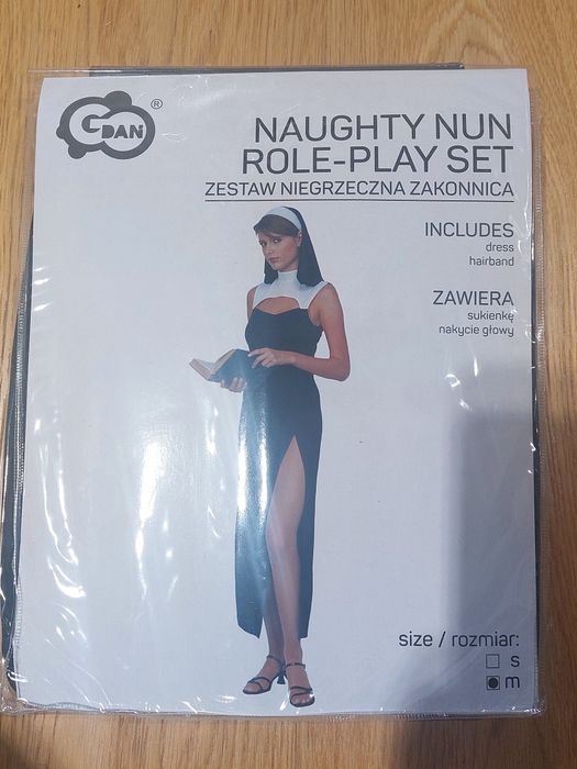 Strój zakonnicy przebranie bal karnawałowy kostium