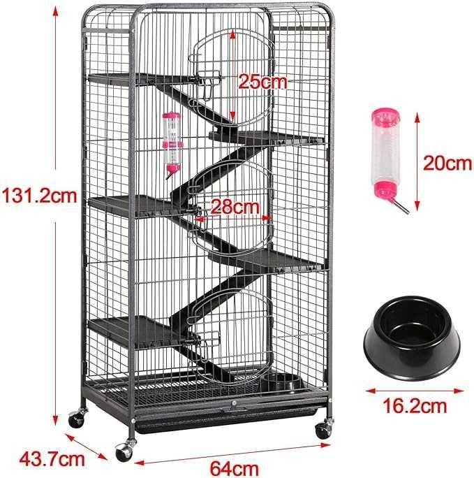 Gaiola para Roedores (Coelhos Chinchillas, Esquilos) e Furões 131cm
