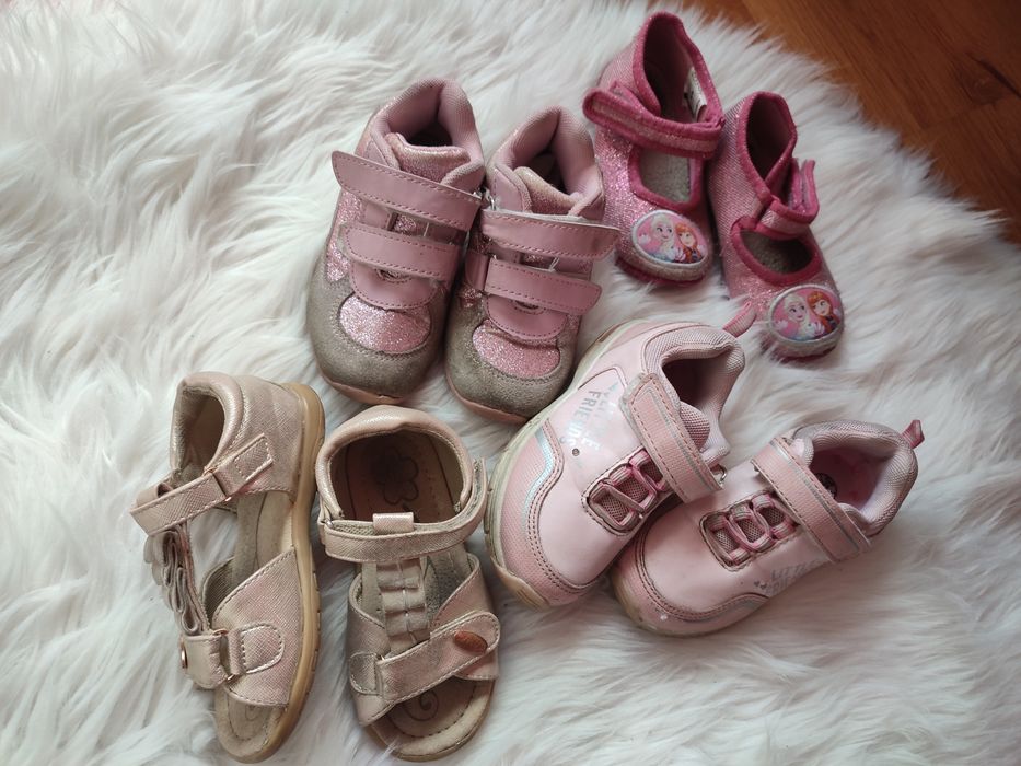 4 pary bucików dla dziewczynki 24 Nelly blue, lupilu, CCC