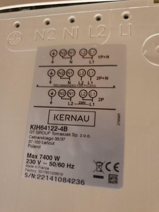 Sprzedam płytę indukcyjną Kernau uszkodzoną