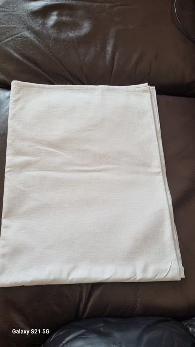 Białe,bawełniane prześcieradło ,vintage PRL.