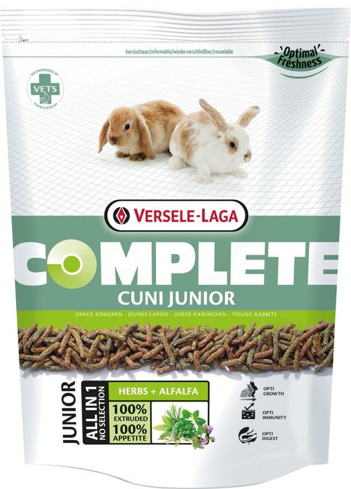 Pokarm Dla Młodych Królików Versele-Laga Cuni Junior Complete 500g Pełnoporcjowy Zbilansowany