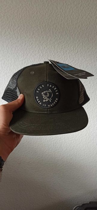 Nowa czapka Nash Tackle Capy Logo Trucker Cap Green - snapback