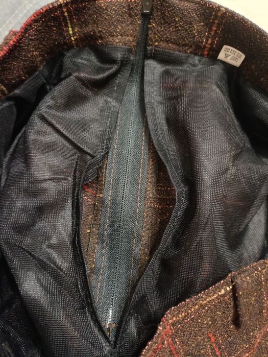 Spódniczka spódnica vintage brązowa w kratę vintage  XS /s