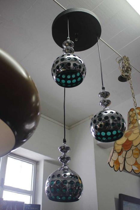 Antigo candeeiro - Space Age - Anos 60 / 70 - Cromado - Design