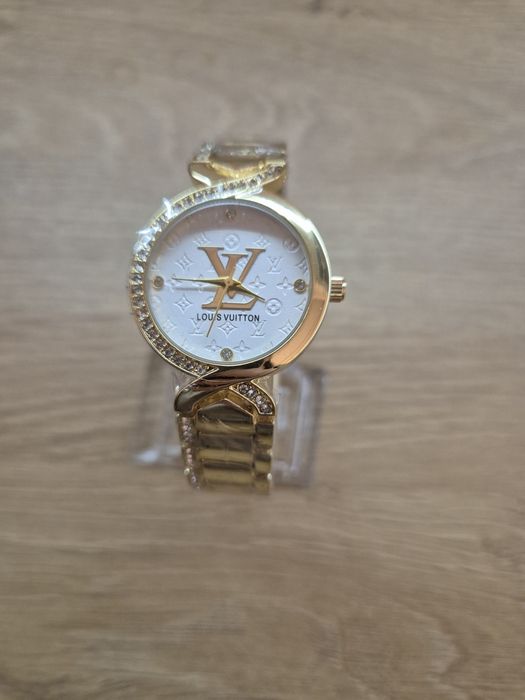 Złoty damski zegarek LV Louis Vuitton