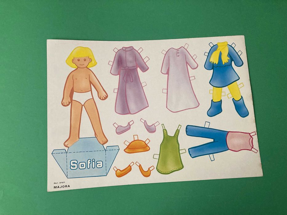 Bonecas de Recortar de Papel da marca Majora Anos 80