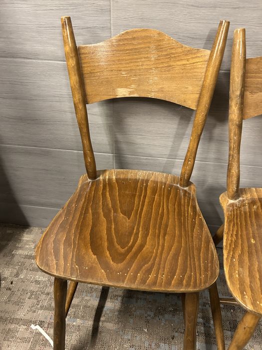 Krzesła krzesło stylowe retro loft PRL brązowe