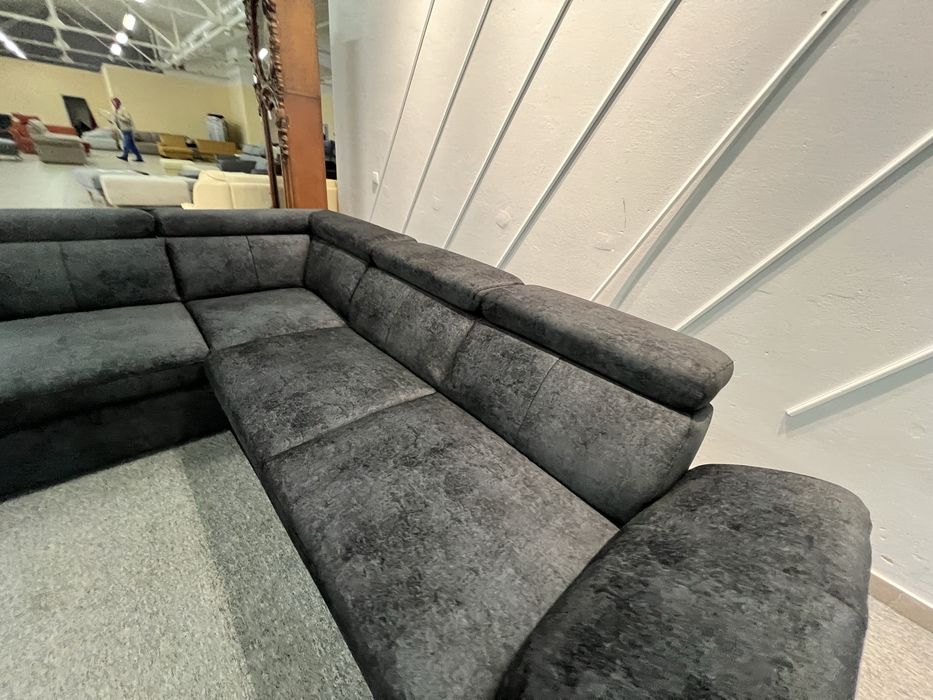 Виставковий стан новий диван кутовий розкладний з нішею тканина