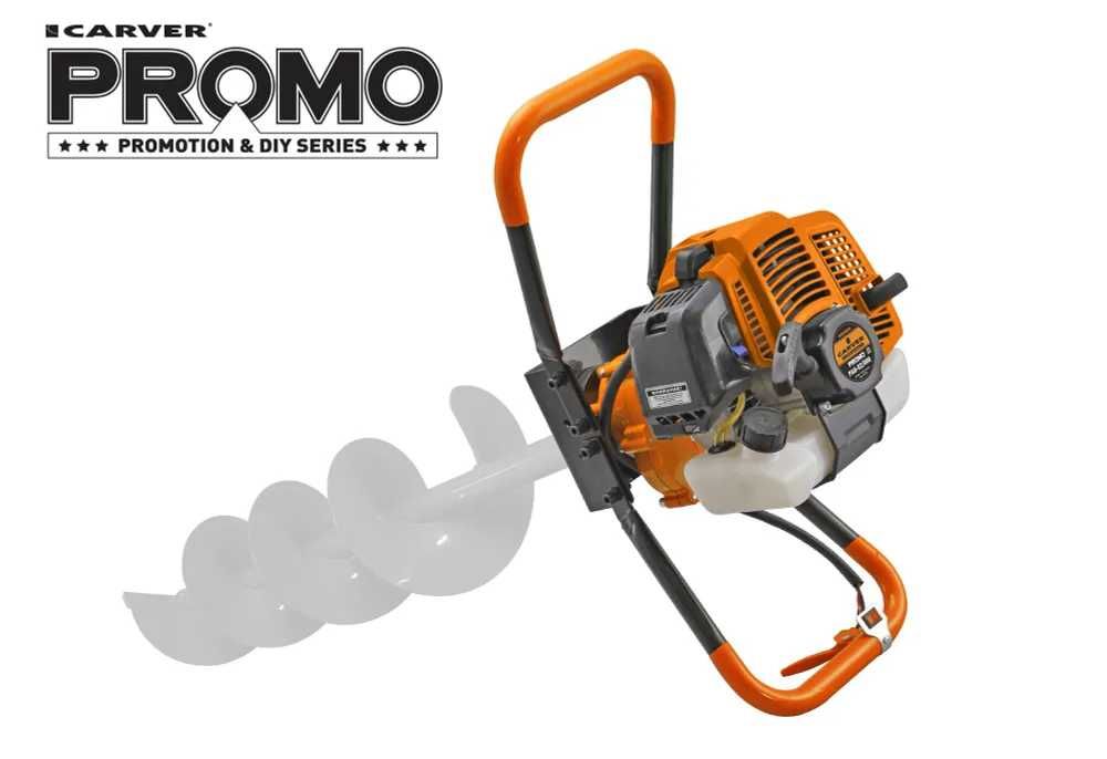 Мотобур бензиновий Carver PAG52 - 52см, бак 1.2 л, двотактний, Шнек