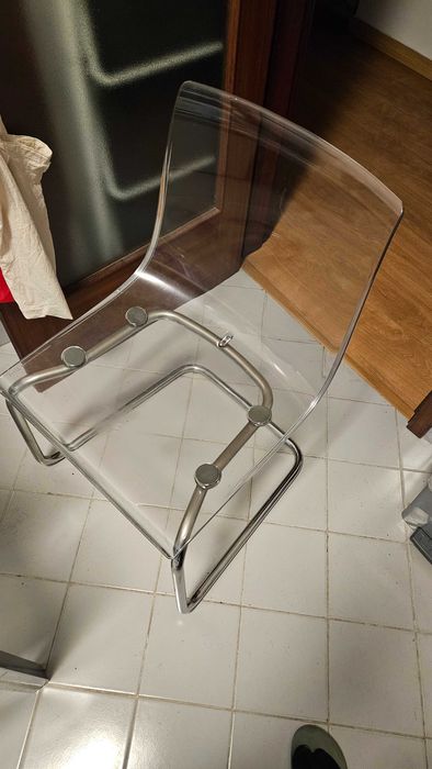 Conjunto de 2 Cadeiras, transparente/cromado, TOBIAS do IKEA