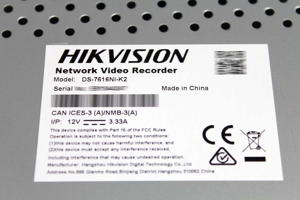 16 канальный Сетевой видеорегистратор NVR Hikvision DS-7616NI-K2