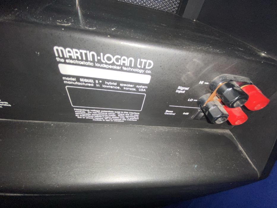 Martin Logan Sequel ll kolumny aktywne, elektrostaty Hi-End