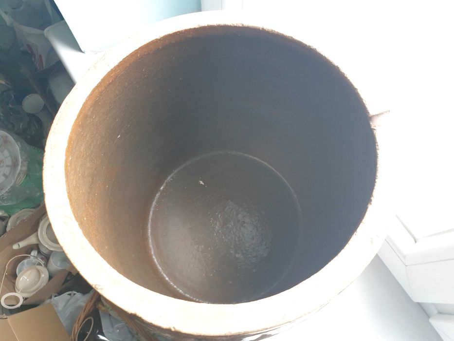 beczka duża ceramiczna do kiszonek wysokość 34 cm lata 60.
