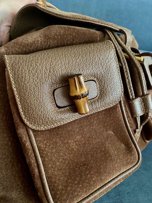 Vintage Gucci plecak zamszowy