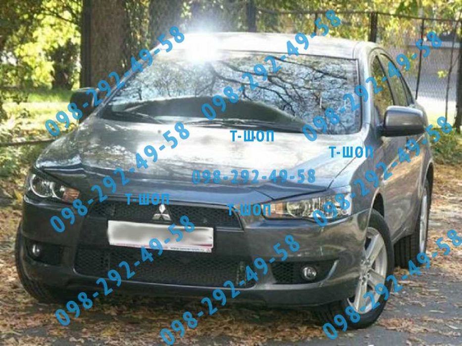 Накладки на пороги спойлер юбки реснички клыки Mitsubishi Lancer 9 10