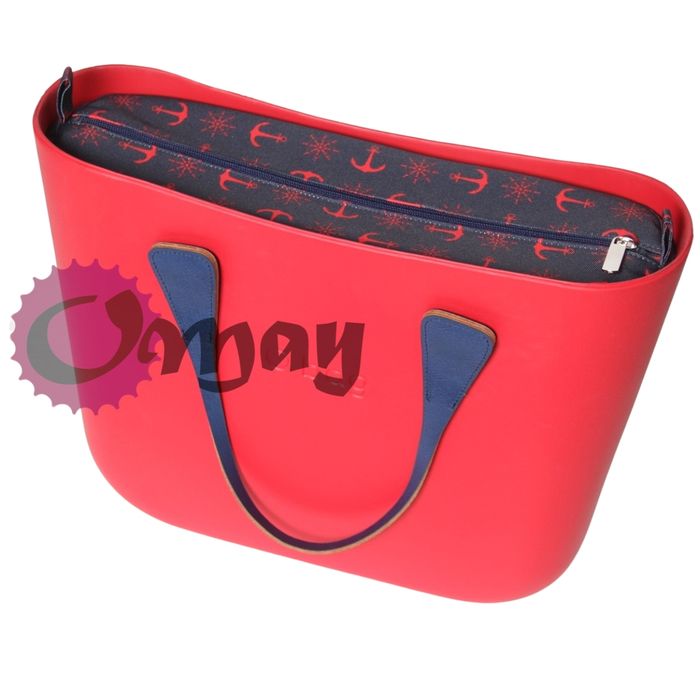 Granatowy organizer do OBAG MINI kotwice granat czerwony wkład OMAY