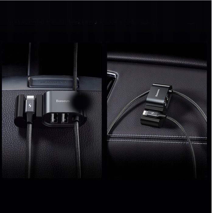 Baseus samochodowy kabel USB / USB C - HUB 2x