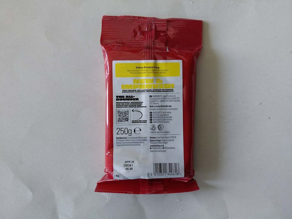 MASA cukrowa Renshaw 250g żółta