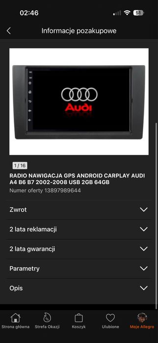 Radio 2din a4b7