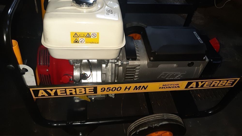 Генератор бензиновый 1Ф, 7кВт AYERBE 9500H MH, Honda ручной старт