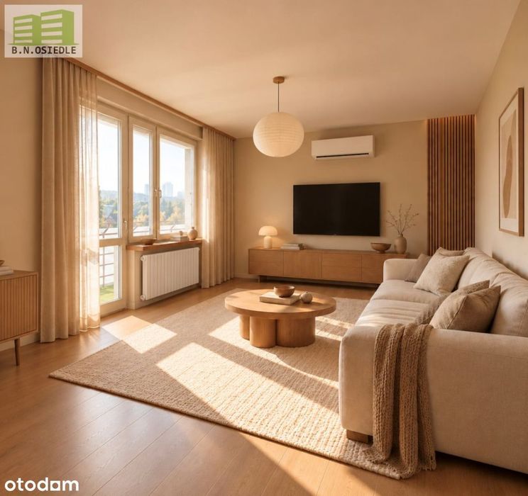 3 pokoje z aneksem kuchennym i klimatyzacją-balkon