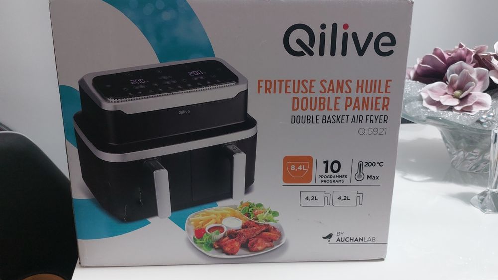 Airfryer Nova: Fritadeira dupla sem óleo - Sem uso