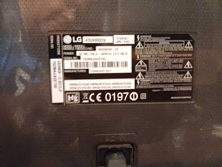 Tv  4K  LG 43UH603V