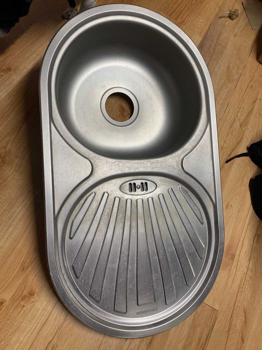 Zlew zlewozmywak okrągły standardowy kuchenny 79x44cm