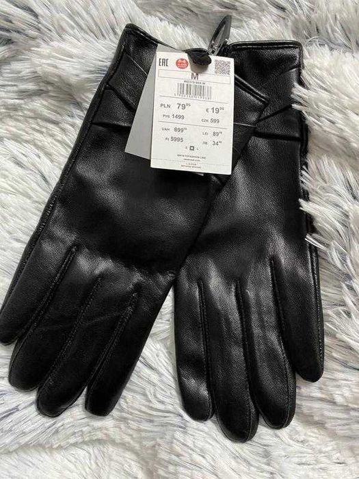 Кожаные перчатки резервед женские