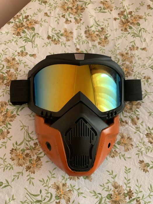 Маска з очками на мото вело квадро самокат