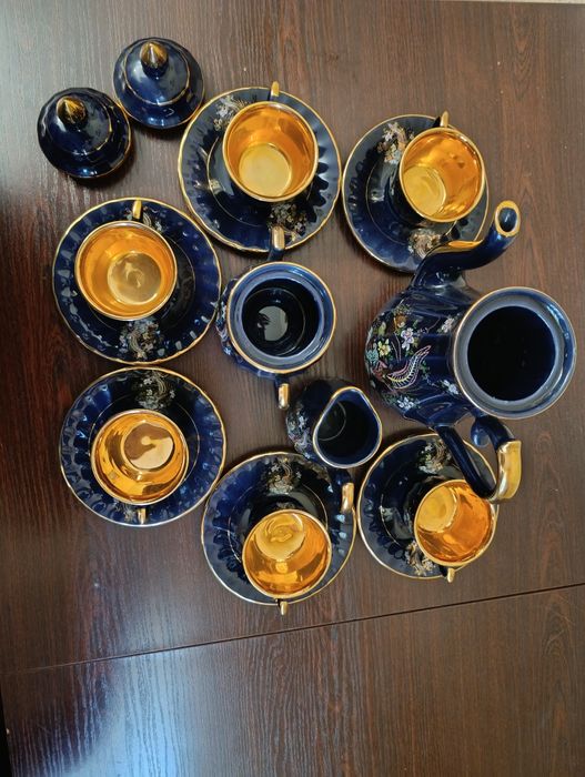 Кавовий  сервіз на 6 осіб, кобальт